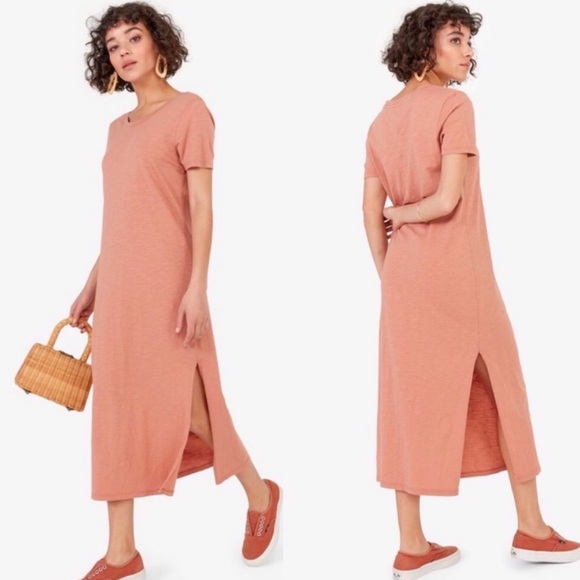 MATE The Label Dana Midi Dress in Rose, Size Large - Picture 4 of 8